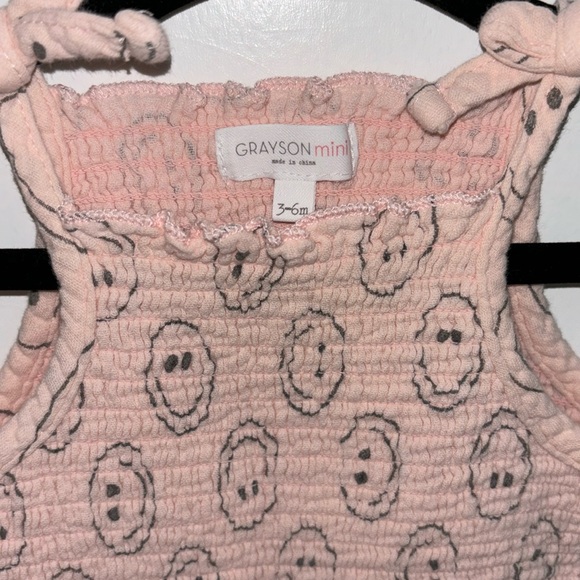 🙂GRAYSON COLLECTIVE🙂 Cotton Bubble in Pale Pink Happy Face - Picture 2 of 9